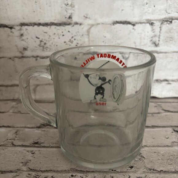 Vintage 1928 Disney Steamboat Willie Glass 8oz - Picture 2 of 2